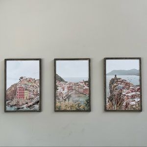 Set Of 3 Frames With Cinque Terre Prints - 20x30 Frame
